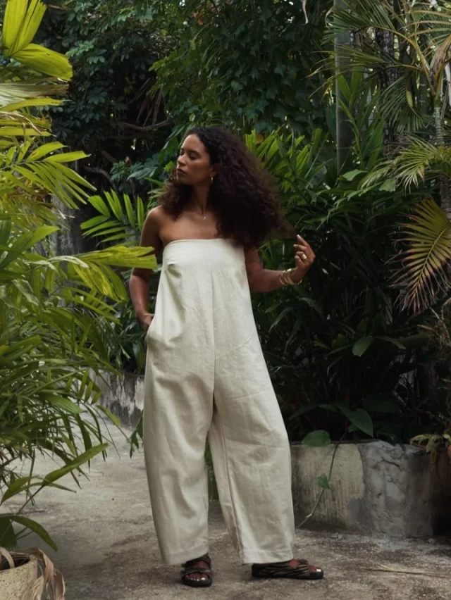 The Paramin Jumpsuit in Stone — a new everyday silhouette.
